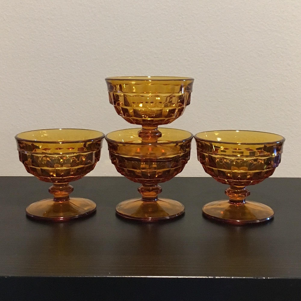 4 Sherbet Bowl Ice Cream Dishes